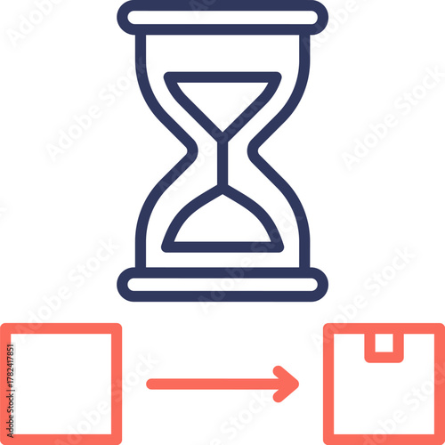 Lead Time Dual Tone Icon