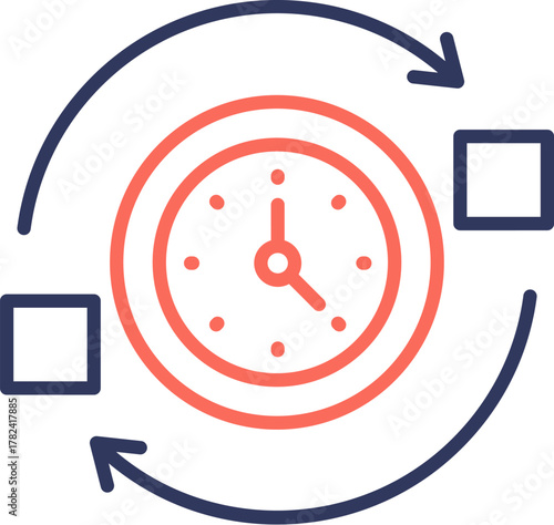 Cycle Time Dual Tone Icon