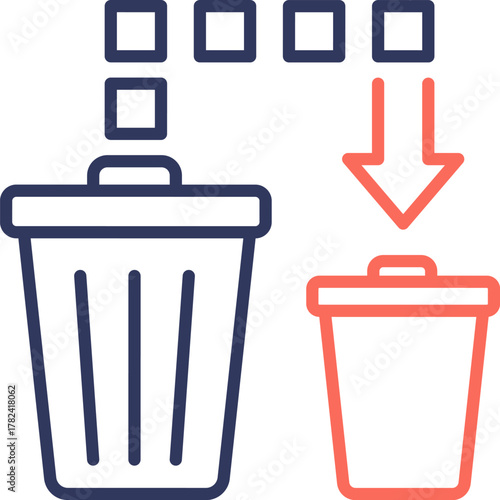 Waste Reduction Dual Tone Icon