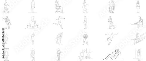 Collection of abstract ink blots and splatters