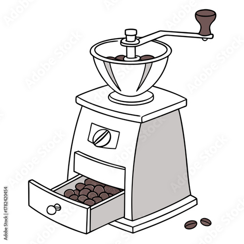 Hand crank coffee grinder