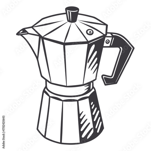 Italian moka pot coffee maker