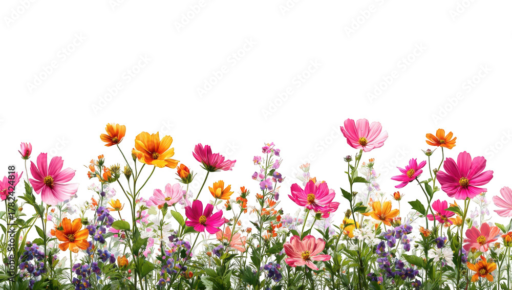Fototapeta premium Vibrant flower border