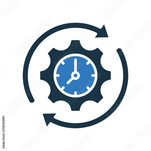 Efficient Processes mixed color icon