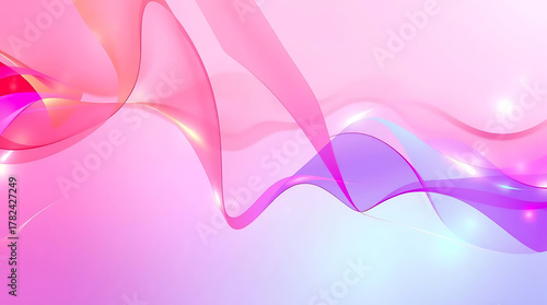 Abstract ethereal vibrant pink purple blue wave flowing smooth lines motion modern graphic design background pattern template futuristic light glow elegant digital concept dynamic art