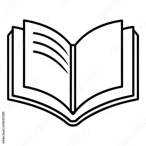 Open book with blank pages for reading