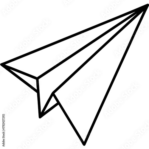 Paper airplane flying