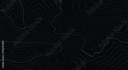 black background with white contour lines
