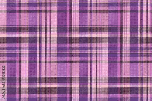Hispanic textile tartan check, bandana vector fabric pattern. Packing plaid background texture seamless in pink and light colors.