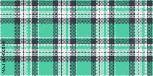 Pixelated tartan pattern in cool hues. A fresh, seamless plaid design suitable for backgrounds, textiles, or digital art projects. Versatile  stylish.