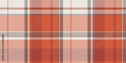 Elegance vector background texture, discount seamless tartan check. Setting plaid fabric textile pattern in red and white colors.