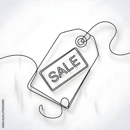Colorful sale tag highlighting discounts and special offers for customers