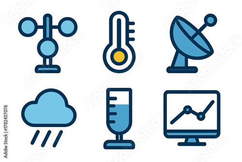 Weather monitoring tools and instruments for accurate climate observations and data collection