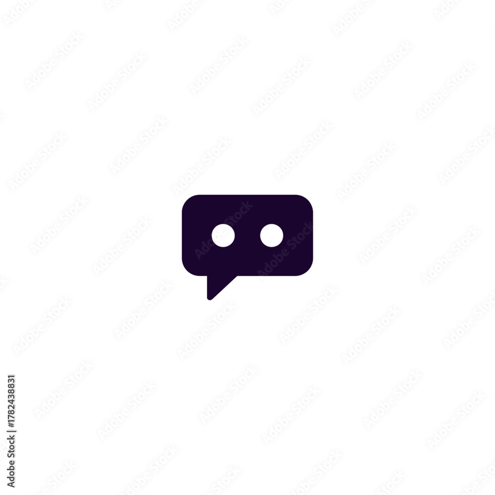 Obraz premium Communication chat bubble icon flat vector design.