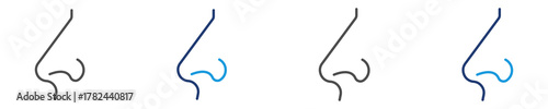 nose icon set multiple style