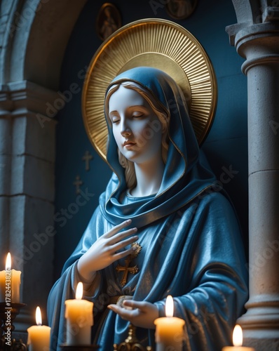 Immaculate Conception Mary Statue AI
