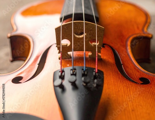 Closeup View of a Polished Violin