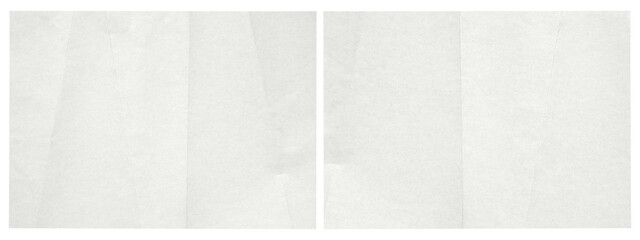 set of white folded paper sheet isolated on transparent png background,Crumpled Paper Poster Photo Effect Mockup,blank folded Paper texture overlay effec