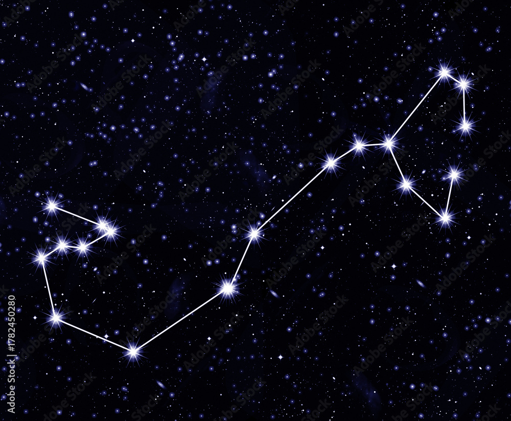 Fototapeta premium constellation Scorpius. Illustration