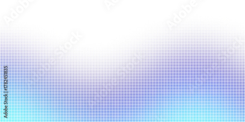 Wave element with halftone blue dots on transparent background