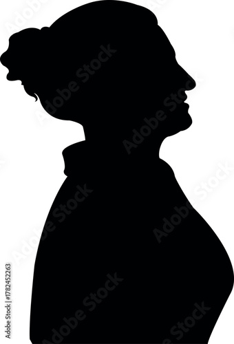 a woman head silhouette vector