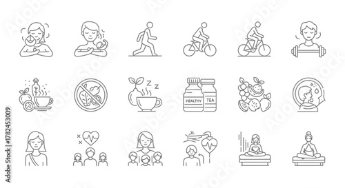 Hand drawn doodle cartoon collection of female symbols and icons vector illustration set design sketch
