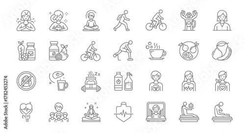 Hand drawn doodle cartoon collection of female symbols and icons vector illustration set design sketch