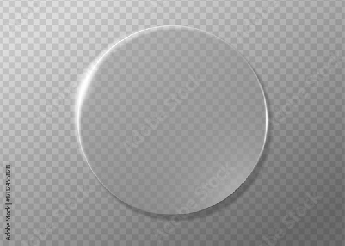 Futuristic white glass morphism UI glossy circular button and prism gradient. Transparent acrylic glassmorphism surface for web or app design mockups.