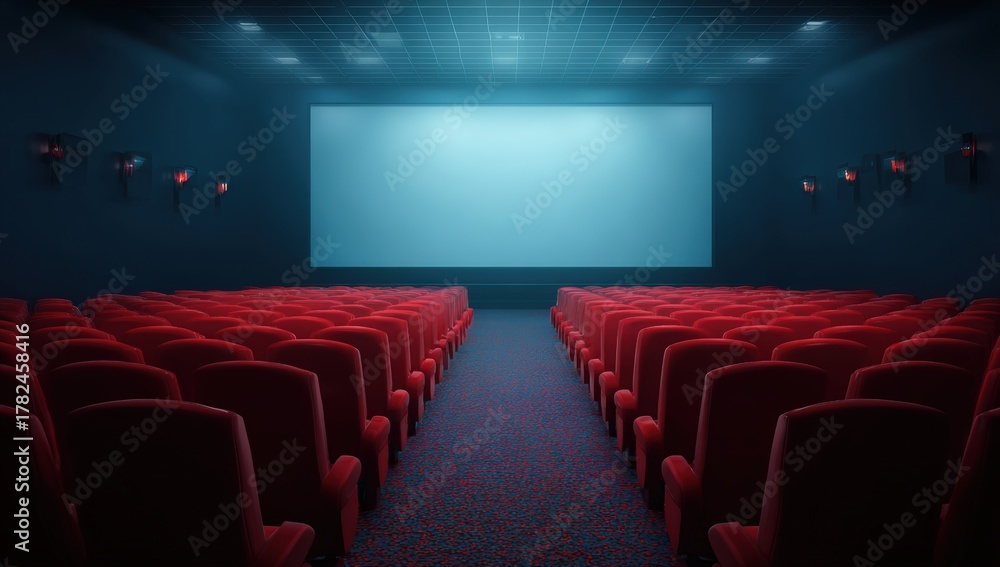Fototapeta premium Empty movie theater interior (95)