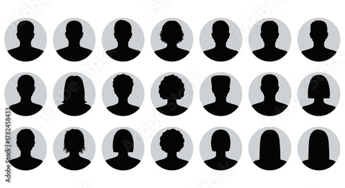 vector set of silhouettes of spoons