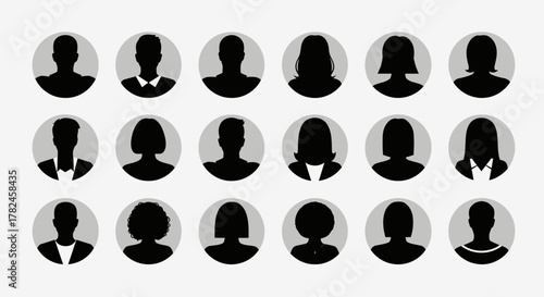 vector set of silhouettes of spoons