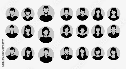 vector set of silhouettes of spoons