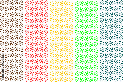 Seamless colorful sprinkles illustration. strawberry, blueberry, chocolate sprinkles for the background.