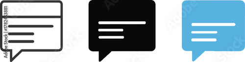 Communication bubbles icons for social media dialogue and message platforms