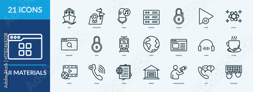 UI Materials Icon Set Collection
