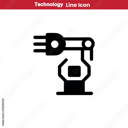 Modern technology line icon isolated on white background