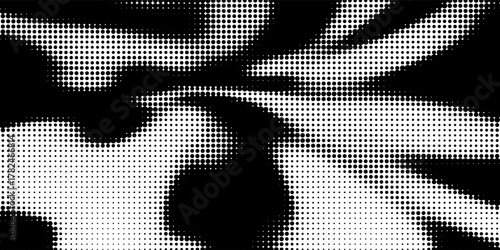 Grunge halftone gradient background. Faded grit noise texture. White and black sandy wallpaper. Retro pixelated backdrop. Anime or manga style comic overlay