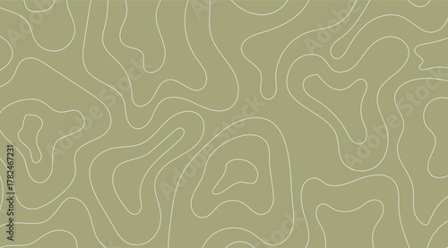 An earth-toned background features dynamic topography lines in soft white, creating a calming and subtly sophisticated backdrop with smooth, organic curves and patterns