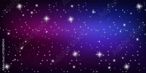 Gradient sunrise starry night background vector design in eps 10