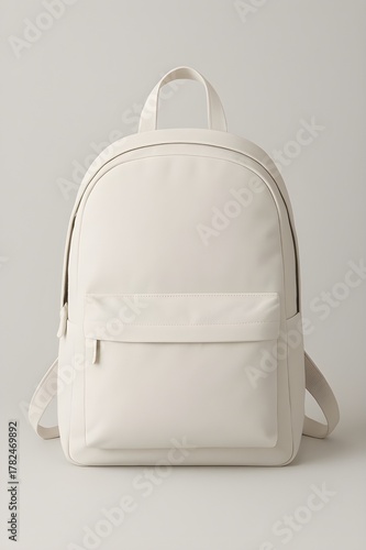 Simple Beige Backpack Mockup