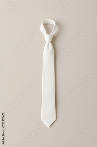 Elegant White Necktie Mockup