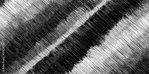 abstract black and white diagonal line scribble texture background.