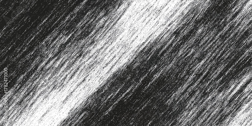 grunge noise and distressed grain diagonal pattern black and white texture background.