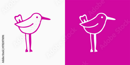 Playful Tooth Bird Character for Dentistry Logo