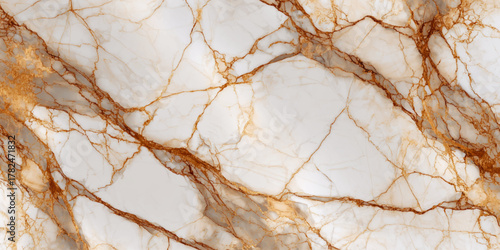 luxurious white marble texture background with seamless gold and brown veins natural stone surface.