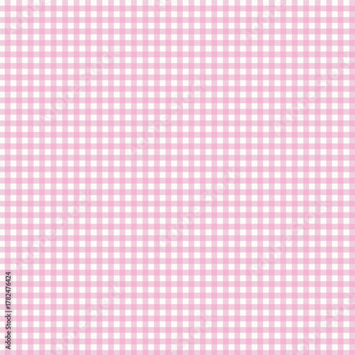 Seamless pastel pink gingham pattern.