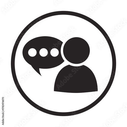 Social media comment web icon