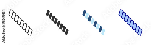 Rope Icon Set. Designed In Multi Style