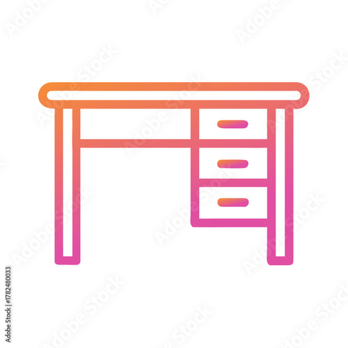 Desk icon for web and graphic design