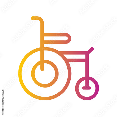 Wheelchair icon for web and graphic design